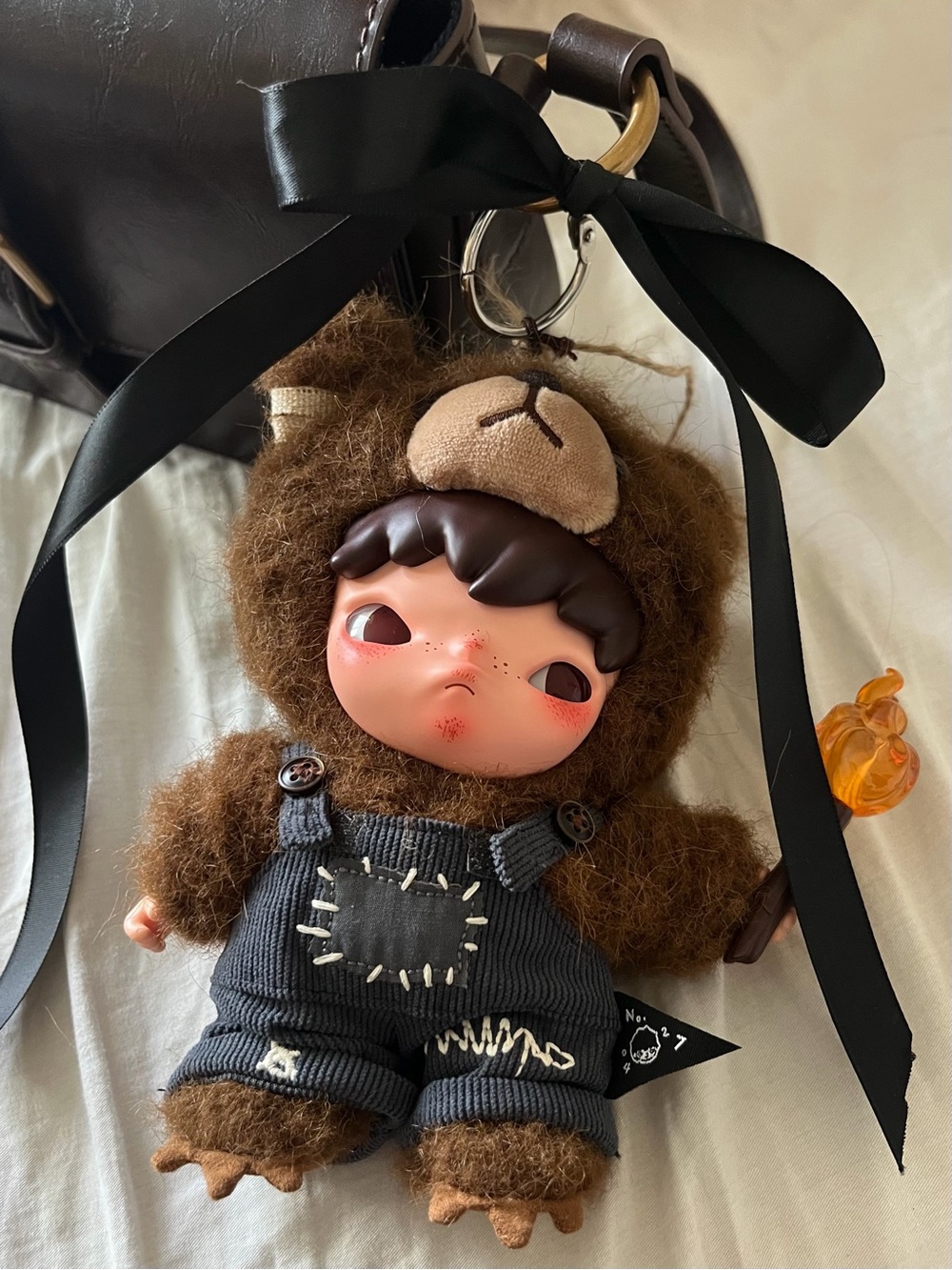Hirono Brown Plush Bear-Kid Doll Keychain